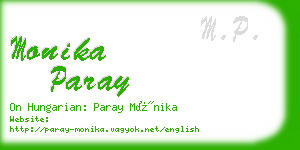 monika paray business card